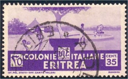 521 Eritrea Posta Coloniale Italiana 35c Village (ITC-24) - Eritrea