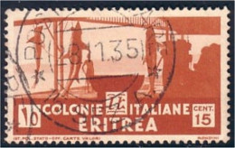 521 Eritrea Posta Coloniale Italiana 15c Requins Sharks (ITC-18) - Eritrea