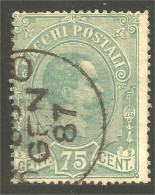 520 Italy 1884 Parcel Post Paquet 75c Blue Green (ITA-406) - Autres & Non Classés