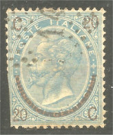 520 Italy 1865 Victor Emmanuel II 15c Bleu Blue Surcharge (ITA-391) - Autres & Non Classés