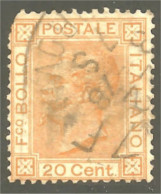 520 Italy 1877 Victor Emmanuel II 20c Orange (ITA-393a) - Autres & Non Classés