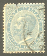 520 Italy 1863 Victor Emmanuel II 15c Bleu Blue (ITA-388) - Autres & Non Classés