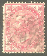 520 Italy 1863 Victor Emmanuel II 40c Carmin (ITA-385) - Autres & Non Classés