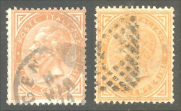 520 Italy 1863 Victor Emmanuel II 2 Couleurs 10c Buff Orange (ITA-383) - Autres & Non Classés