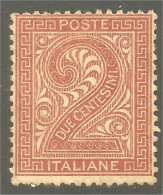 520 Italy 1863 2c Orange Brown No Gum (ITA-381) - Autres & Non Classés