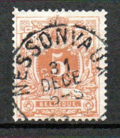 28 Gestempeld NESSONVAUX - COBA 8 Euro - 1869-1888 Lying Lion