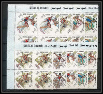 221b Umm Al Qiwain MNH ** Mi N° 323 / 331 A Overprint Gold Jeux Olympiques Olympic Games MEXICO 68 Basket Javelin Bloc 4 - Estate 1968: Messico