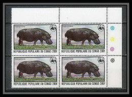 322a Congo Mi ** MNH N° 634 Hippopotames (Hippopotame Hippopotamus) Cote 34 Bloc 4 - Neufs