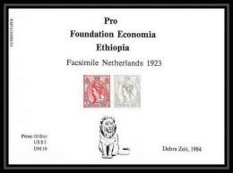 339 - Ethiopie MNH ** Bloc Pro Foundation Economia Ethiopia Bloc Netherland / Lion 1923 / 1984 - Etiopia