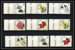 437c Bhutan (bouthan) MNH ** Yvert N° 101 / 109 Mi 130-138 Fleurs (fleur Flower Flowers) 1967 Bord De Feuille - Bhután