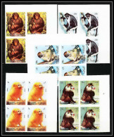 656b Sharjah MNH ** Mi N° 1012 / 1016 B Bloc 4 Singes (monkeys Apes) Colombus Mandrill Chimpanzee Non Dentelé (imperf) - Mono