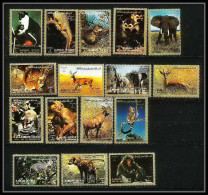 615a - Ajman - MNH ** Mi N° 2685 / 2700 A Animals Animaux Mammal Singes (singe Monkeys Guepard éléphants Singes - Mono