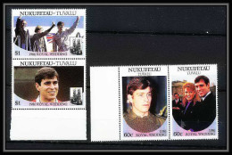 605a Nukufetau Tuvalu ** MNH N° 58 / 59 Royal Wedding Of Prince Andrew And Sarah Ferguson - Tuvalu