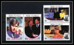 604a Nui Tuvalu MNH ** Sc N° 66/67 Royal Wedding Of Prince Andrew And Sarah Ferguson  - Tuvalu