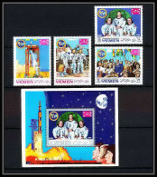 766b Yemen Kingdom MNH ** Mi N° 781 / 784 A + Bloc 160 A Fisrt Manned Moon Landing Apollo 11 Espace (space) Armstrong  - Yemen