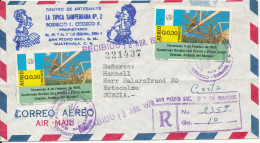 Guatemala Registered Air Mail Cover Sent To Sweden 18-4-1978 - Guatemala