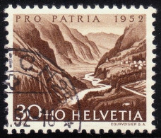 SWITZERLAND 1952 Pro Patria River Moesa 30c+10c Sc#B215 USED @P286 - Used Stamps