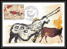 2218/ Carte Maximum France N°1555 Grotte De Lascaux Montignac Tableau (Painting) édition CEF 1968 FDC - Preistoria