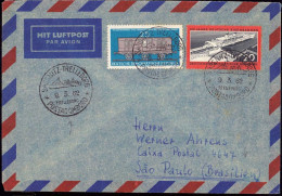 604602 | DDR Brief 1962, über Die Schiffspost Sassnitz Trelleborg Nach Sao Paulo, Brasilien  | Saßnitz (Kreis Rügen DDR) - Storia Postale