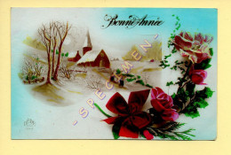 Bonne Année : Paysage / Fleurs (voir Scan Recto/verso) - New Year