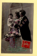 Bonne Année : Couple / Bébé / Fleurs (voir Scan Recto/verso) - Neujahr