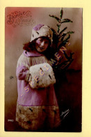 Bonne Année : Enfant (fillette) / Fourrure (voir Scan Recto/verso) - New Year