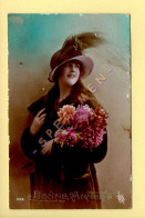 Bonne Année : Femme / Fleurs / Chapeau (voir Scan Recto/verso) - New Year