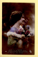 Bonne Année : Femme / Fleurs  (voir Scan Recto/verso) - New Year