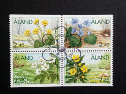 ALAND MI-NR. 120-123 GESTEMPELT(USED) FRÜHLINGSBLUMEN 1997 LEBERBLÜMCHEN BUSCHWINDRÖSCHEN HUFLATTICH - Aland