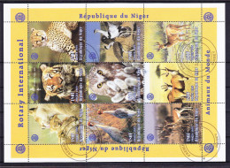 Niger 1386-1394 Gestempelt Als Kleinbogensatz, Tiere #RE359 - Niger (1960-...)