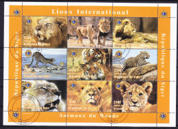 Niger 1395-1403 Gestempelt Als Kleinbogensatz, Tiere #RE357 - Niger (1960-...)