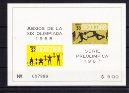 Mexiko Block 10 Mit 1252-1253 Postfrisch Olympische Sommerspiele #RF779 - Mexico