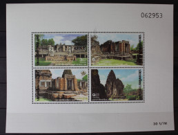 Thailand Block 63 Mit 1633-1636 Postfrisch Tempel #RI207 - Thailand