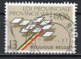 Belgium, 1986, Provincial Councils 150th Anniv, 13Fr, USED - Gebruikt
