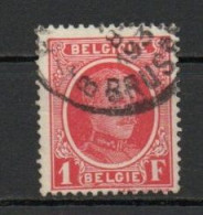 Belgium, 1927, King Albert I/Houyoux Type, 1Fr/Red, USED - 1922-1927 Houyoux