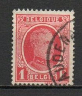 Belgium, 1927, King Albert I/Houyoux Type, 1Fr/Red, USED - 1922-1927 Houyoux