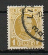 Belgium, 1926, King Albert I/Houyoux Type, 1Fr/Yellow, USED - 1922-1927 Houyoux