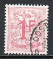 Belgium, 1957, Numeral On Heraldic Lion, 1Fr/Large Format, USED - 1951-1975 Heraldic Lion