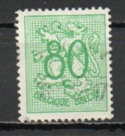 Belgium, 1951, Numeral On Heraldic Lion, 80c, USED - 1951-1975 Heraldic Lion