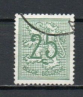 Belgium, 1951, Numeral On Heraldic Lion, 25c/Grey Green, USED - 1951-1975 Heraldic Lion