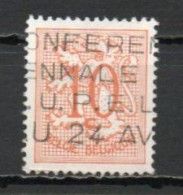 Belgium, 1951, Numeral On Heraldic Lion, 10c, USED - 1951-1975 Heraldic Lion