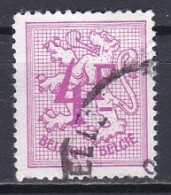 Belgium, 1974, Numeral On Heraldic Lion, 4Fr, USED - 1951-1975 Heraldic Lion