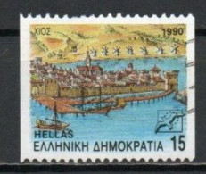 Greece, 1990, Prefecture Capitals/Chios, 15D/Imperf 2 Sides, USED - Used Stamps