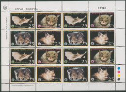 Zypern 2003 WWF Hufeisennase Zusammendruck-Bogen 1015/18 ZD Postfrisch (C90349) - Unused Stamps