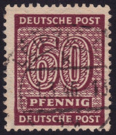 GERMANY SOVIET ZONE 1946 60pf TYPE X Mi#137 - USED @P1022 - Usati