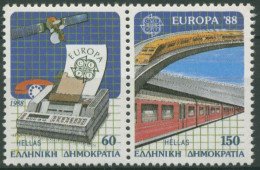 Griechenland 1988 Transport- Und Kommunikationsmittel 1685/86 A ZD Postfrisch - Neufs