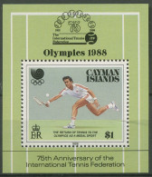 Cayman Islands 1988 Olympia Sommerspiele Seoul Tennis Block 17 Postfr. (C93870) - Kaaiman Eilanden