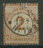 Deutsches Reich 1874 Adler Mit Aufdruck 29 Gestempelt, Zahnfehler - Usati