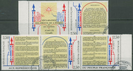 Frankreich 1989 Menschen-u.Bürgerrechte Versailles 2735/38 Zf Gestempelt(C96222) - Used Stamps