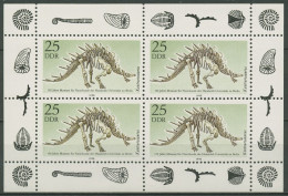 DDR 1990 Naturkundemuseum Saurierskelett Kleinbogen 3325 K Postfrisch (C97062) - Altri & Non Classificati